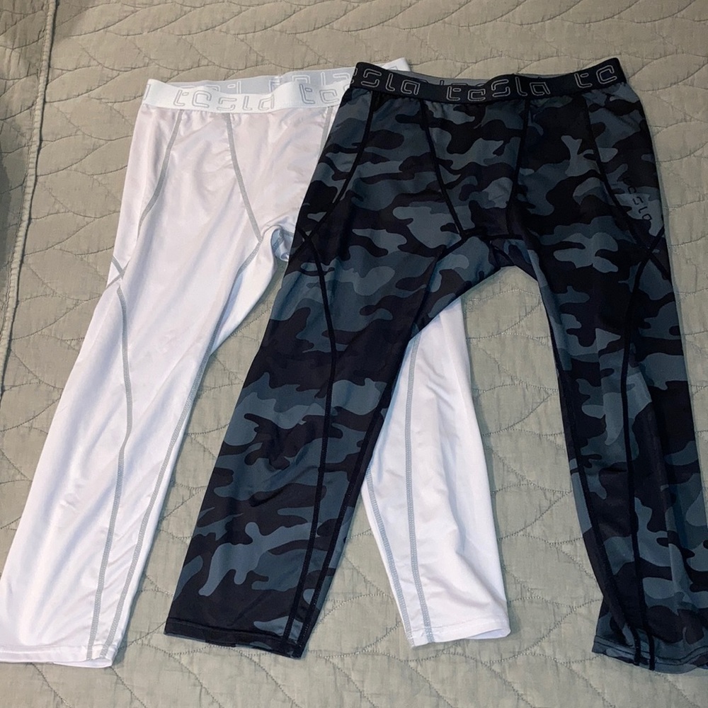 2x Tesla 3/4 Compression Pants